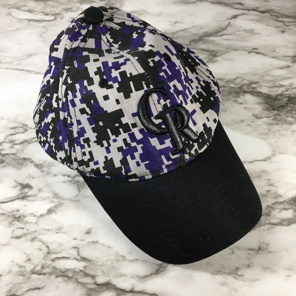 Colorado Rockies Purple Digital Camo Baseball Hat